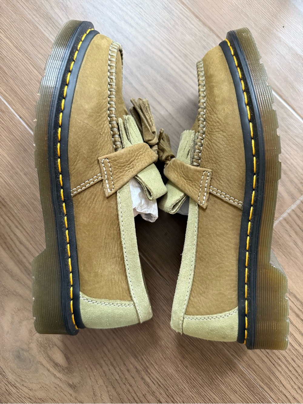 “Adrian” Doc Marten’s Casual Tassel Loafers in Muted Olive